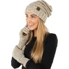 image:imageFunky Junque Winter Hat and Gloves for Women  Oversized Winter Hat amp Gloves Cozy Knit Slouchy Beanie Set for Cold WeatherConfetti Oatmeal
