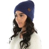 image:imageFunky Junque Womens Cozy Winter Beanie  Ultra Soft Knit Boucle Hat  Warm amp StylishDark Evening Blue  No Pom