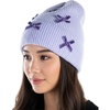 image:imageFunky Junque Womens Soft Chenille Beanie  Warm Stretchy Knit Winter Hat with BowsMini Velvet Bows  Lavender
