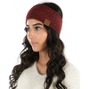 image:imageFunky Junque Womens Warm Knit Headband with Diagonal Stripes for All SeasonsBurgundy