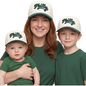 image:imageFunky Junque Adult Infant amp Kid Vintage TwoTone Embroidered Trucker Hat 3 Pack Bundle  Philly Cursive  GreenBeige