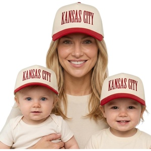 image:imageFunky Junque Adult Infant amp Toddler Vintage TwoTone Embroidered Trucker Hat 3 Pack Bundle  Kansas City  RedBeige