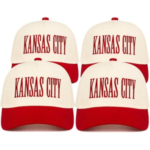 image:imageFunky Junque Adult Kid Infant amp Toddler Vintage TwoTone Embroidered Trucker Hat 4 Pack Bundle  Kansas City  RedBeige