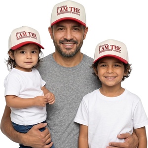 image:imageFunky Junque Adult Toddler amp Kid Vintage TwoTone Embroidered Trucker Hat 3 Pack Bundle  Houston I Am The Problem  RedBeige