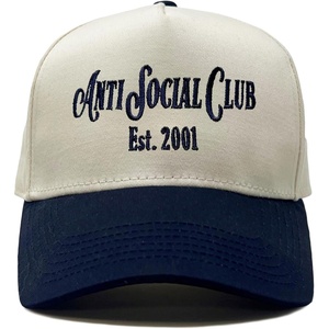 image:imageFunky Junque Adult Trucker Snapback Hat 2Tone Baseball CapAnti Social Club  NavyBeige
