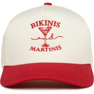 image:imageFunky Junque Adult Trucker Snapback Hat 2Tone Baseball CapBikinis and Martinis  RedBeige