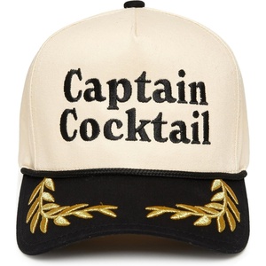 image:imageFunky Junque Adult Trucker Snapback Hat 2Tone Baseball CapCaptain Cocktail  BlackBeige Nautical