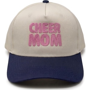 image:imageFunky Junque Adult Trucker Snapback Hat 2Tone Baseball CapCheer Mom  NavyBeige