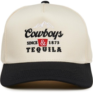 image:imageFunky Junque Adult Trucker Snapback Hat 2Tone Baseball CapCowboys and Tequila  BlackBeige