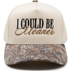 image:imageFunky Junque Adult Trucker Snapback Hat 2Tone Baseball CapI Could Be Meaner  CamoBeige