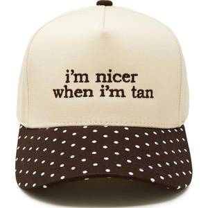 image:imageFunky Junque Adult Trucker Snapback Hat 2Tone Baseball CapIm Nicer When Im Tan  Polka Dots  BrownBeige