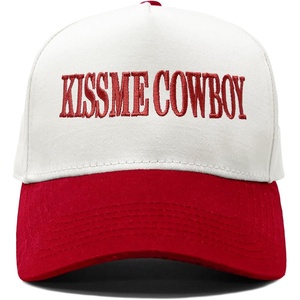 image:imageFunky Junque Adult Trucker Snapback Hat 2Tone Baseball CapKiss Me Cowboy  WhiteRed
