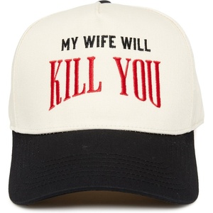 image:imageFunky Junque Adult Trucker Snapback Hat 2Tone Baseball CapMy Wife Will Kill You  BlackBeige