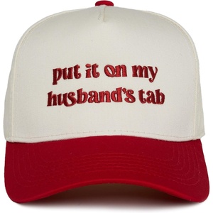 image:imageFunky Junque Adult Trucker Snapback Hat 2Tone Baseball CapPut It on My Husbands Tab  BeigeRed