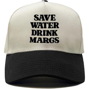 image:imageFunky Junque Adult Trucker Snapback Hat 2Tone Baseball CapSave Water Drink Margs  BlackBeige