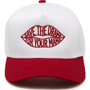 image:imageFunky Junque Adult Trucker Snapback Hat 2Tone Baseball CapSave the Drama for Your Mama  RedWhite