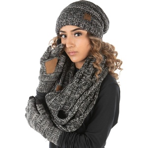 image:imageFunky Junque Hat Scarf Glove Set for Women  Matching Winter Set with Oversized Slouchy Beanie Infinity Scarf amp Cozy GlovesFour Color Mix  31