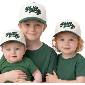 image:imageFunky Junque Infant Toddler amp Kid Vintage TwoTone Embroidered Trucker Hat 3 Pack Bundle  Philly Cursive  GreenBeige