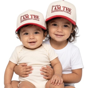 image:imageFunky Junque Infant amp Toddler Vintage TwoTone Embroidered Trucker Hat 2 Pack Bundle  Houston I Am The Problem  RedBeige