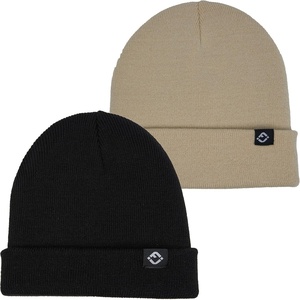 image:imageFunky Junque Knit Beanie  Soft Winter Hat amp Skull Cap Toboggan for Men and Women Warm Stretchy Cold Weather Hats2 Pack  Black  Beige