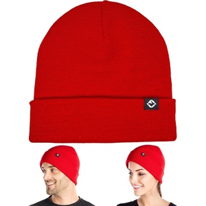 image:imageFunky Junque Knit Beanie  Soft Winter Hat amp Skull Cap Toboggan for Men and Women Warm Stretchy Cold Weather HatsRed