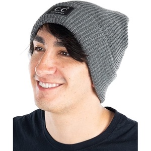 image:imageFunky Junque Mens Reflective Beanie Cuffed Running Winter HatCharcoal