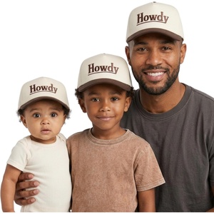 image:imageFunky Junque Vintage Adult Infant amp Kid TwoTone Embroidered Trucker Hat 3 Pack Bundle  Howdy  BrownBeige
