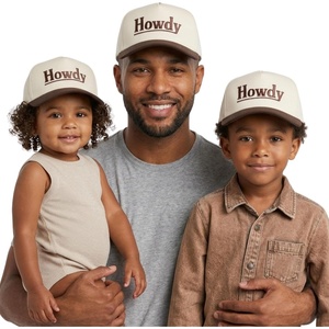 image:imageFunky Junque Vintage Adult Toddler amp Kid TwoTone Embroidered Trucker Hat 3 Pack Bundle  Howdy  BrownBeige