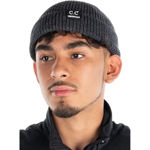image:imageFunky Junque Winter Fisherman Beanie Mens Short Cuffed SkullcapBlack  2 Tone