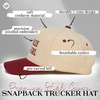 image:imageFunky Junque Corduroy Trucker HatLiterally Just a Girl  BurgundyBeige