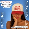 image:imageFunky Junque Corduroy Trucker HatYou Look Like You Love Me  RedBeige