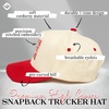 image:imageFunky Junque Corduroy Trucker HatYou Look Like You Love Me  RedBeige