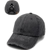 image:imageFunky Junque Criss Cross Ponytail Baseball Cap for Women  Messy Bun Hat with Side Button Distressed amp Solid Styles1  Black