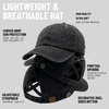 image:imageFunky Junque Criss Cross Ponytail Baseball Cap for Women  Messy Bun Hat with Side Button Distressed amp Solid Styles1  Black