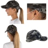 image:imageFunky Junque Criss Cross Ponytail Baseball Cap for Women  Messy Bun Hat with Side Button Distressed amp Solid Styles4 Pack Black  Grey  Camo Black   Camo Grey