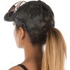 image:imageFunky Junque Criss Cross Ponytail Baseball Cap for Women  Messy Bun Hat with Side Button Distressed amp Solid StylesCamo Black
