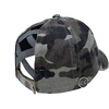 image:imageFunky Junque Criss Cross Ponytail Baseball Cap for Women  Messy Bun Hat with Side Button Distressed amp Solid StylesCamo Grey
