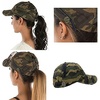 image:imageFunky Junque Criss Cross Ponytail Baseball Cap for Women  Messy Bun Hat with Side Button Distressed amp Solid StylesCamo Olive