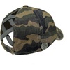 image:imageFunky Junque Criss Cross Ponytail Baseball Cap for Women  Messy Bun Hat with Side Button Distressed amp Solid StylesCamo Olive