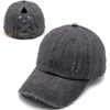 image:imageFunky Junque Criss Cross Ponytail Baseball Cap for Women  Messy Bun Hat with Side Button Distressed amp Solid StylesCharcoal
