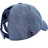 image:imageFunky Junque Criss Cross Ponytail Baseball Cap for Women  Messy Bun Hat with Side Button Distressed amp Solid StylesDenim