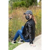 image:imageFunky Junque Criss Cross Ponytail Baseball Cap for Women  Messy Bun Hat with Side Button Distressed amp Solid StylesDenim