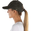 image:imageFunky Junque Criss Cross Ponytail Baseball Cap for Women  Messy Bun Hat with Side Button Distressed amp Solid StylesForest Green