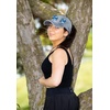 image:imageFunky Junque Criss Cross Ponytail Baseball Cap for Women  Messy Bun Hat with Side Button Distressed amp Solid StylesGrey