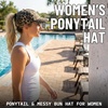 image:imageFunky Junque Criss Cross Ponytail Baseball Cap for Women  Messy Bun Hat with Side Button Distressed amp Solid StylesLeopard
