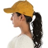 image:imageFunky Junque Criss Cross Ponytail Baseball Cap for Women  Messy Bun Hat with Side Button Distressed amp Solid StylesMustard