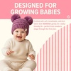 image:imageFunky Junque Double Pom Pom Baby Beanie  Newborn Girl Winter Hat 012 Months Cute Cozy Knit Infant Beanies for Cold WeatherLavender  Double Pom