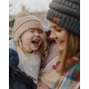 image:imageFunky Junque Exclusives Toddler Pom Beanie  Warm Knit Winter Hat for Kids Ages 14 Cozy Snow Beanies for Baby Boys amp GirlsBeige
