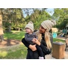 image:imageFunky Junque Exclusives Toddler Pom Beanie  Warm Knit Winter Hat for Kids Ages 14 Cozy Snow Beanies for Baby Boys amp GirlsBeige