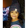 image:imageFunky Junque Exclusives Toddler Pom Beanie  Warm Knit Winter Hat for Kids Ages 14 Cozy Snow Beanies for Baby Boys amp GirlsBlack  Purple  Orange  Teal  4 Tone Mix